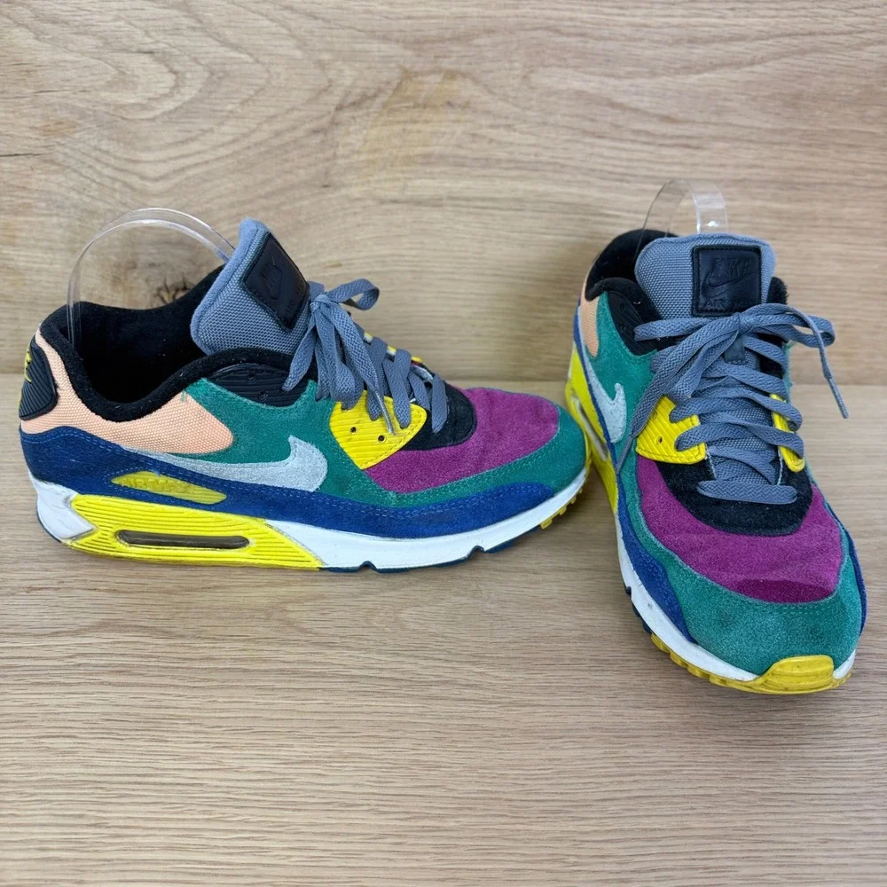 Nike Air Max 90 Running‎ Shoes Sneakers Multi Color Mens Size 9 CD0917-300